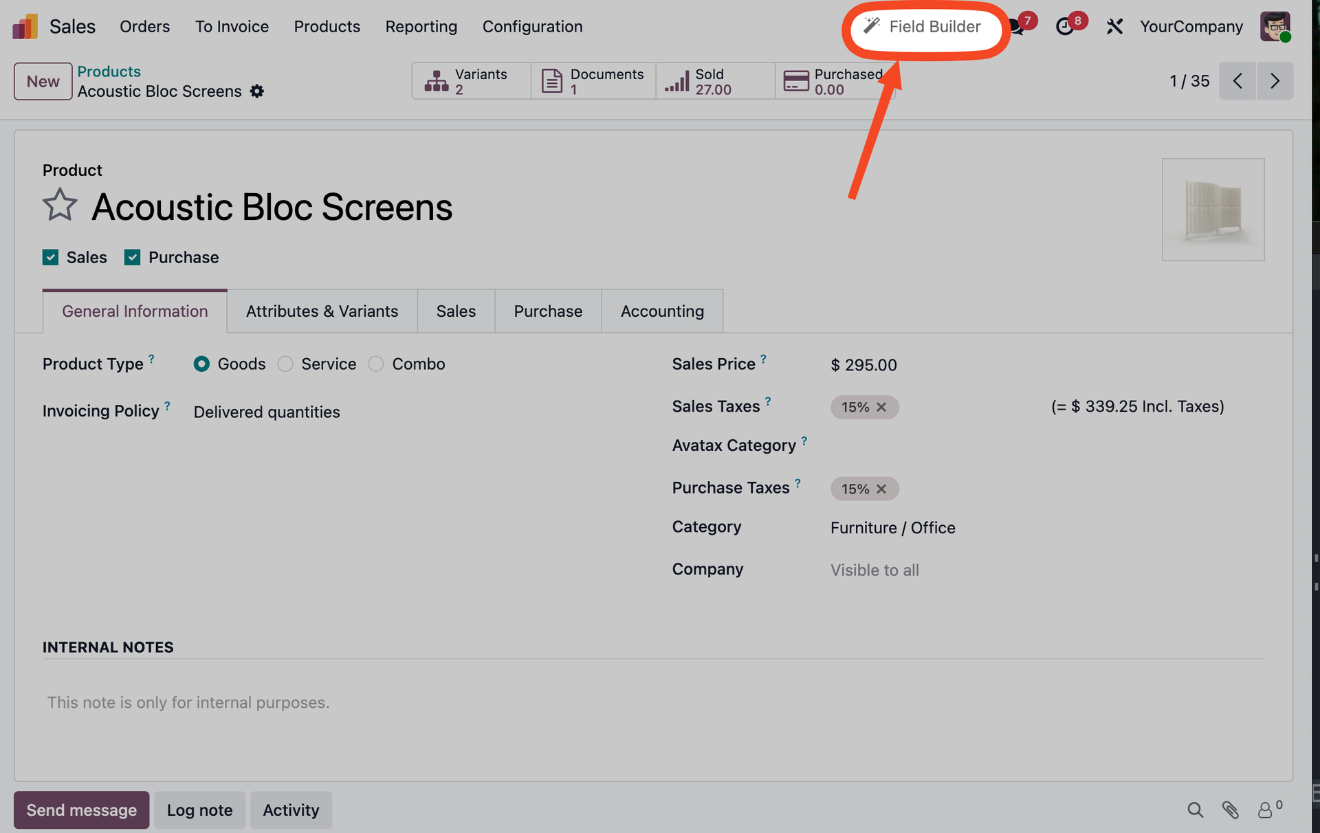 Field Builder Systray Icon