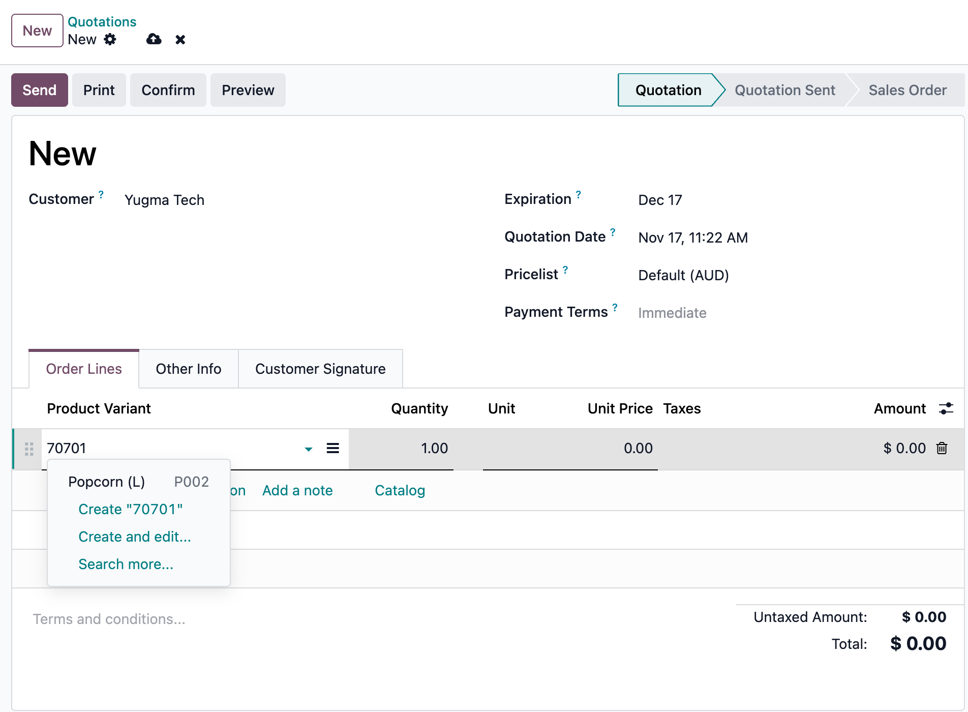 Search Product Variant by Barcode in Sales Order