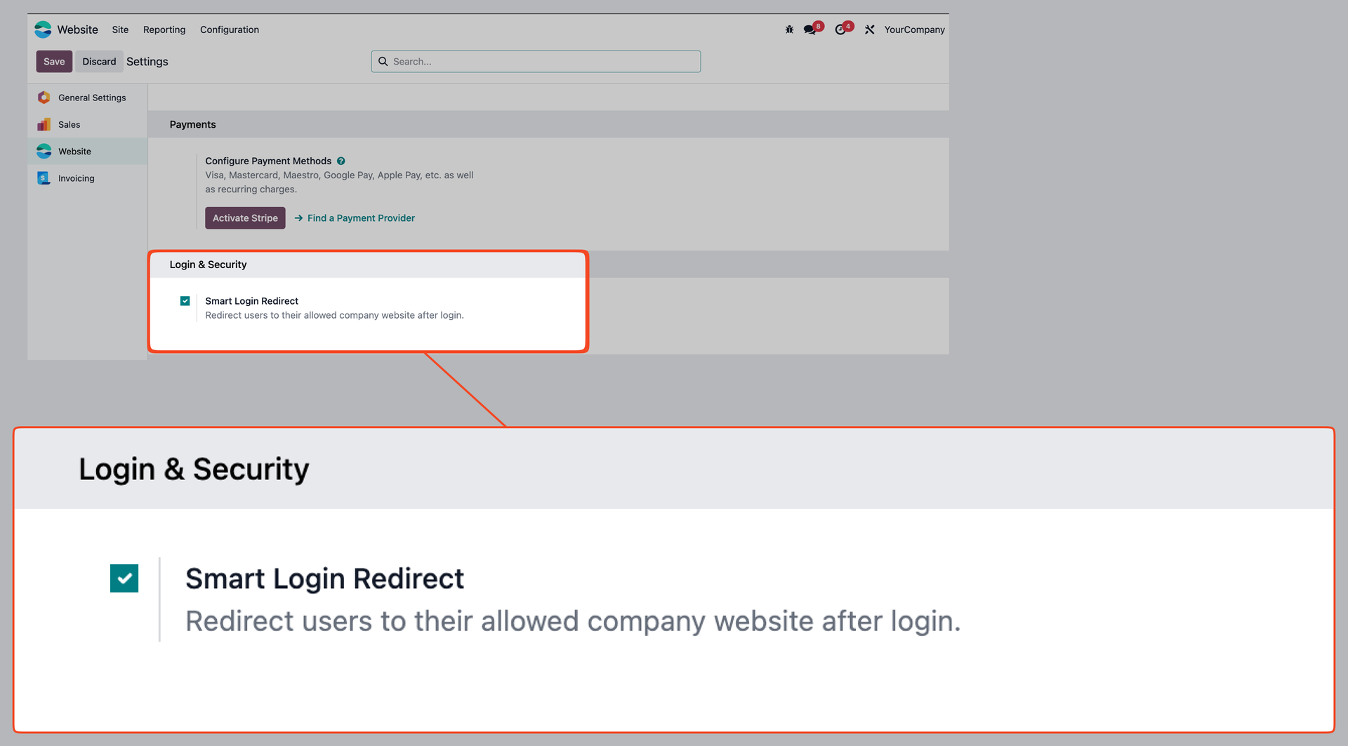 Smart Login Redirect Configuration