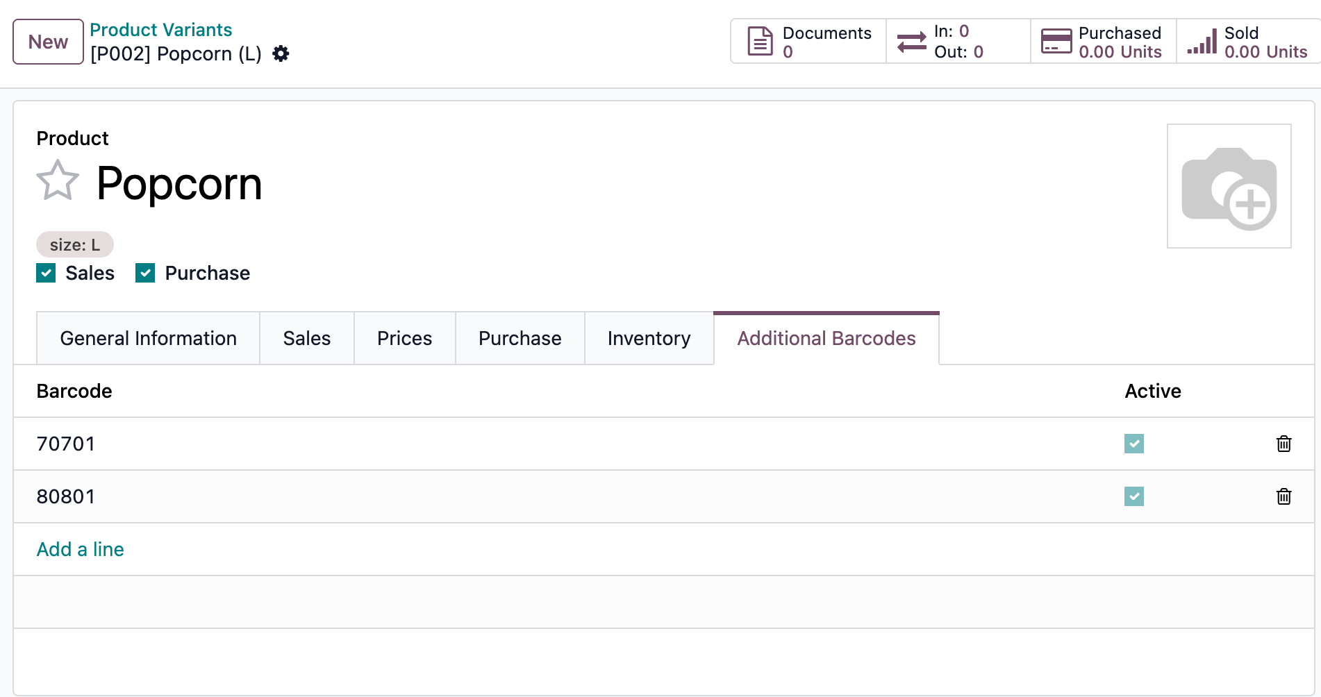 Product Variant with Multiple Barcodes